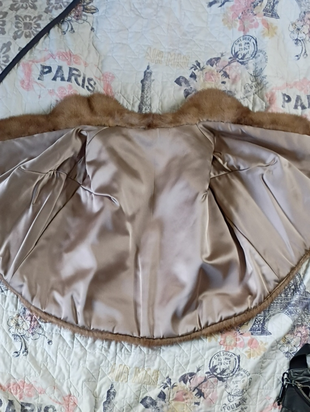 Authentic Brown Fur Short Shrug - 3/4 Sleeve Women’s Jacket - Picture 11 of 11